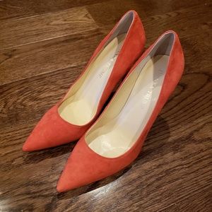 Ivanka trump orange suede leather pumps 6.5